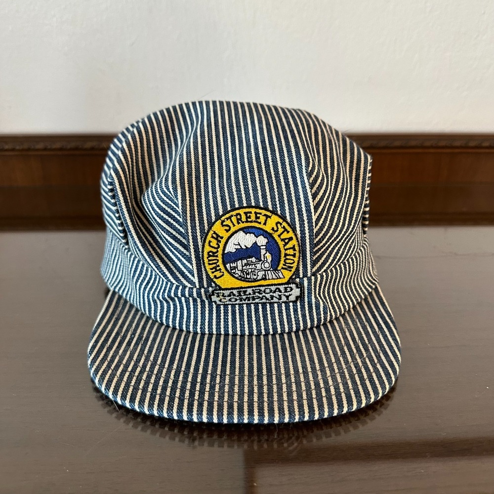 Church Street Station Engineers Hat Orlando Train Snapback Cap Railroad Depot